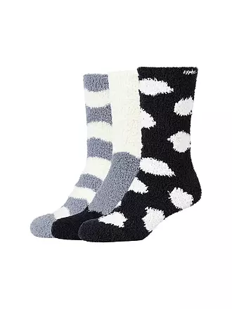 CAMANO | Socken 3er Pkg  egret | schwarz
